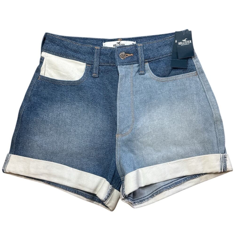 Hollister Women's 25 Curvy Ultra‎ High-Rise Mom Jean Shorts 3" Vintage Stretch